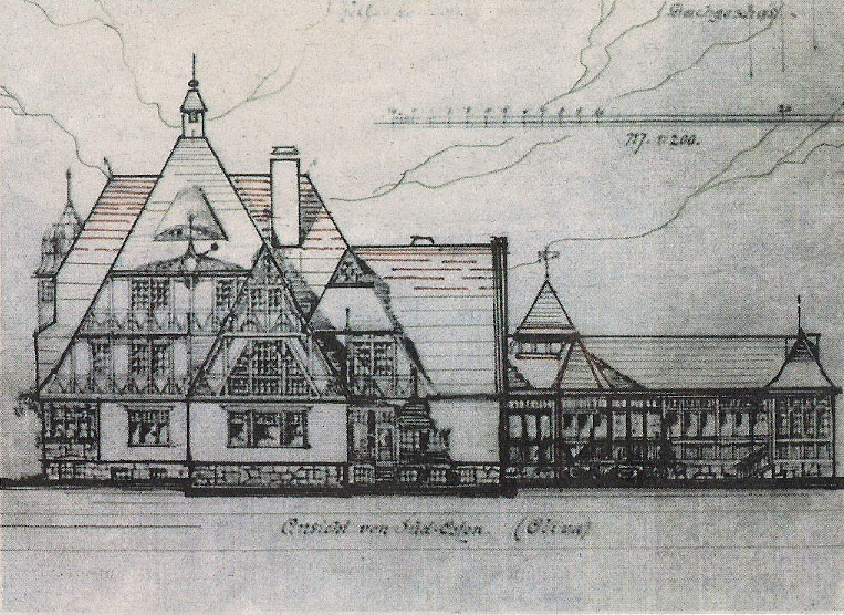 Projekt nowego zajazdu Pod wielką gwiazdą z 1915 r.