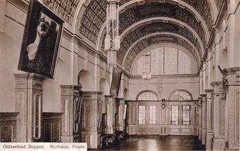 Foyer przylegające do Małej Sali trzeciego Domu Zdrojowego, zdjęcie z ok. 1913 r.  źródło: KC