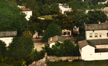 Fotografia przedstawiająca panoramę Sopotu z Królewskiego wzgórza, zdjęcie z ok. 1890 r.  źródło: US Library of Congress