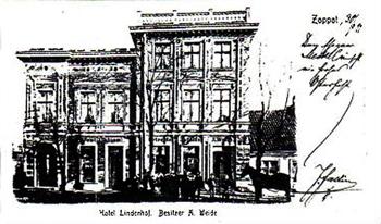 Hotel Lipowy Dwór na pocztówce z 1899 r. źródło: UM