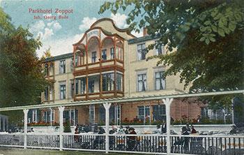 Hotel Parkowy, właściciel Georg Bade, zdjęcie z około 1915 r.  źródło: GK