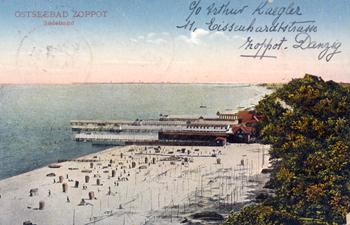 Łazienki Południowe oraz przyległa do nich plaża, zdjęcie z ok. 1924 r. źródło: KC