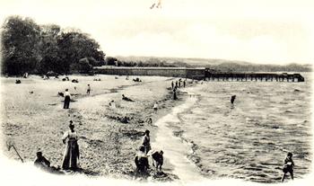 Kompleks kąpielowy założony w XIX w., znajdujący się nieopodal dzisiejszych Łazienek Północnych, zdjęcie z ok. 1890 r. źródło: TPS
