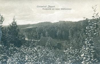 Widok na dolinę Prątki wraz ze Strzelnicą Miejską, zdjęcie z ok. 1910 r. źródło: KC