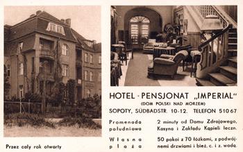 Pensjonat Imperial, Dom Polski nad Morzem, zdjęcie z ok. 1935 r. źródło: WS