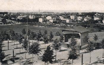 Panorama z Restauracji Sanatorium Powietrzne na Cesarskim Wzgórzu przy dzisiejszej ul. Conrada, zdjęcie z ok. 1900 r. źródło: KC