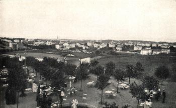 Panorama z Restauracji Sanatorium Powietrzne na Cesarskim Wzgórzu, zdjęcie z ok. 1904 r. źródło: KC