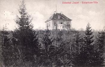 Willa Morski Dom widziana od strony Zatoki Gdańskiej, zdjęcie z ok. 1911 r.  źródło: KC