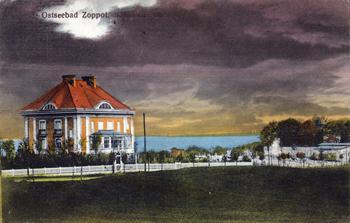 Willa Morski Dom widziana od strony obecnej ul. Sępiej, zdjęcie z ok. 1918 r. źródło: KC