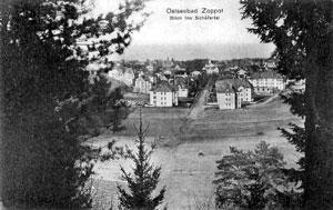 Widok na Dolinę Owczą, na pierwszym planie domy przy obecnej ul. Wybickiego, zdjęcie z 1916 r. źródło: JT